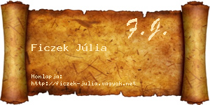 Ficzek Júlia névjegykártya